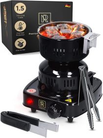 Multipurpose Electric Charcoal Starter Electric Charcoal Burner ETL Approved Electric Stove Coconut Charcoal Lighters with Tongs 450W Hot Plate E
