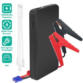 400A Peak Car Jump Starter 20000mAh - For Up to 2.0L Gas Vehicles, Portable USB 5V/2A Power Bank, 3-Mode Emergency Flashlight