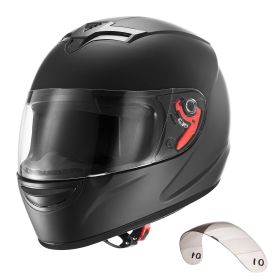 Motorcycle Helmet, Full Face, Adult Motocross Dirt Bike Helmet with Tinted and Clear Dual Visor (size: Size L)