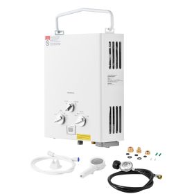 Portable Propane Water Heater, 5L Tankless Outdoor Water Heater, 34000 BTU 1.32 GPM Instant Hot Water (Capacity: 5 L)
